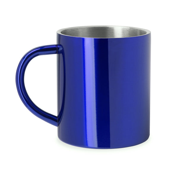 Kiwan - Taza metálica de doble pared con exterior a color - Royal