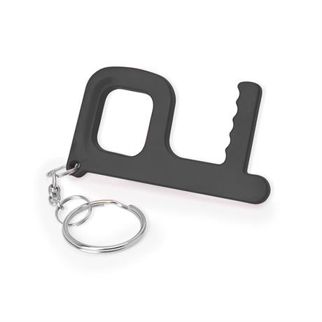 Dalton - Llavero anti-contacto realizado en ABS con tratamiento anti-bacterias - Negro