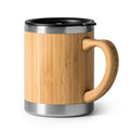 Pana - Taza de acero inoxidable con doble pared y exterior en bambú - Crudo