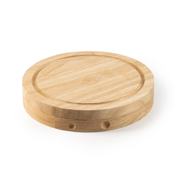 Comte - Set de quesos con 4 utensilios de acero inoxidable y mango de madera - Crudo