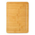 Angus - Tabla de cortar de bambú en forma rectangular con perfil recoge líquidos - Crudo