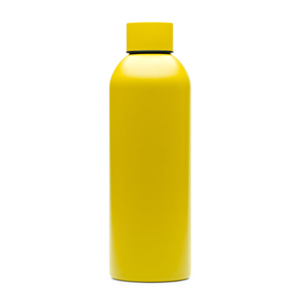 Magun - Bidón de acero inoxidable 304 en acabado sólido con fantástico diseño - Amarillo