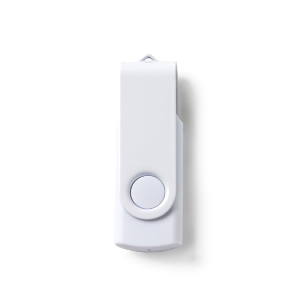 Riot - Memoria USB con cuerpo en ABS y clip giratorio metálico a conjunto - Blanco
