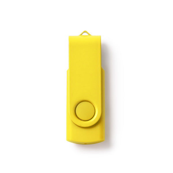 Riot - Memoria USB con cuerpo en ABS y clip giratorio metálico a conjunto - Amarillo
