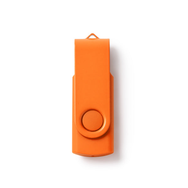 Riot - Memoria USB con cuerpo en ABS y clip giratorio metálico a conjunto - Naranja