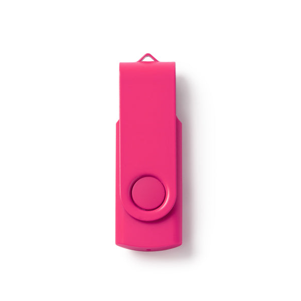 Riot - Memoria USB con cuerpo en ABS y clip giratorio metálico a conjunto - Fucsia
