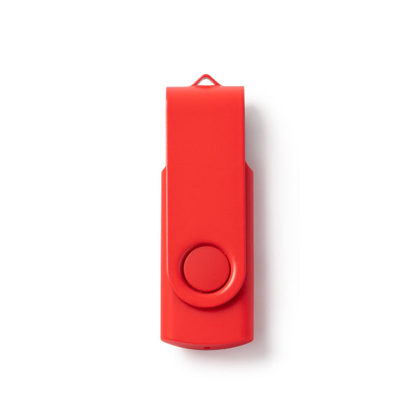Riot - Memoria USB con cuerpo en ABS y clip giratorio metálico a conjunto - Rojo
