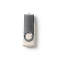 Venak - Memoria USB de fibra de trigo y clip giratorio metálico - Crudo
