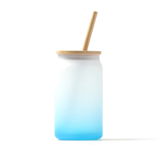 Dalby - Vaso de cristal borosilicato efecto hielo degradado a color - Royal