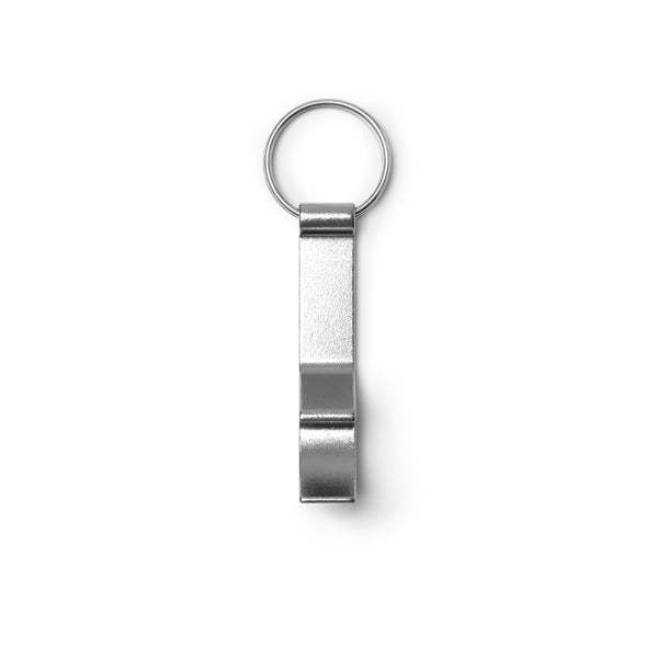Bioko - Llavero abridor de aluminio e incluye apertura de latas - Plata