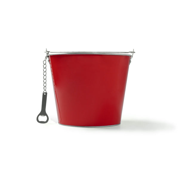 Lambic - Cubo metálico de colores para guardar tus bebidas favoritas - Rojo