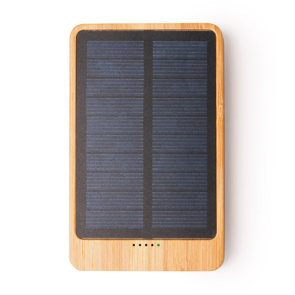 Berkel - Batería externa solar de 4000 mAh realizada en bambú - Crudo