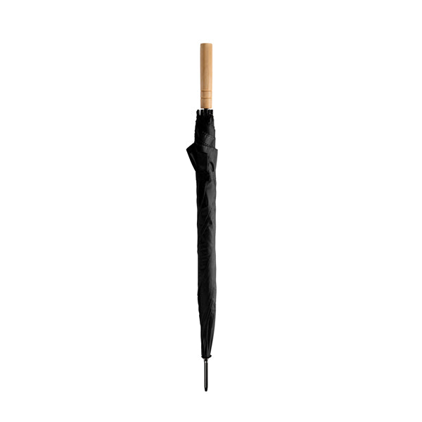 Fargo - Paraguas con mango en madera y apertura automática - Negro