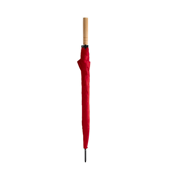 Fargo - Paraguas con mango en madera y apertura automática - Rojo