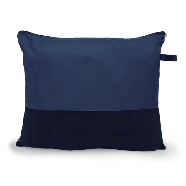 Bering - Manta de forro polar de 200 g/m² en color liso con funda a juego - Marino