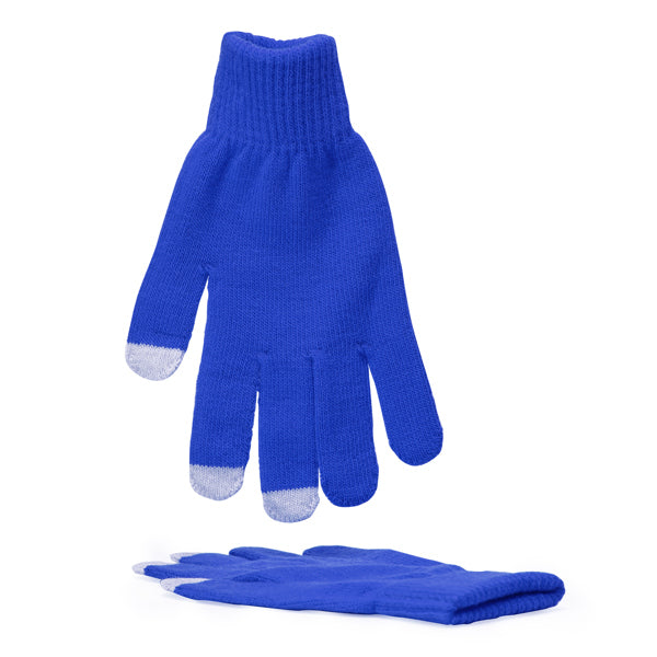 Zeland - Guantes con dedos pulgar, índice y corazón táctiles - Royal