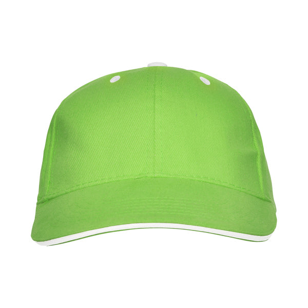 Panel - Gorra 6 paneles con sándwich a contraste 100% algodón - Verde Oasis