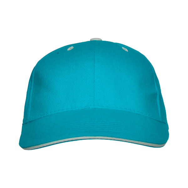 Panel - Gorra 6 paneles con sándwich a contraste 100% algodón - Turquesa