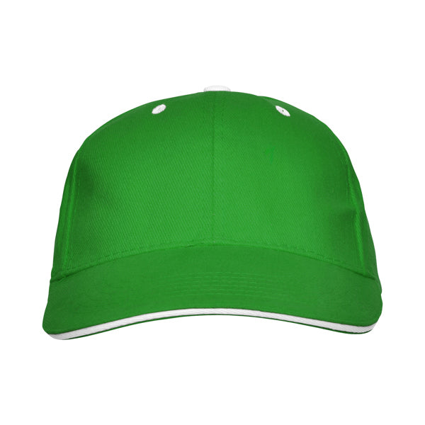 Panel - Gorra 6 paneles con sándwich a contraste 100% algodón - Verde Helecho