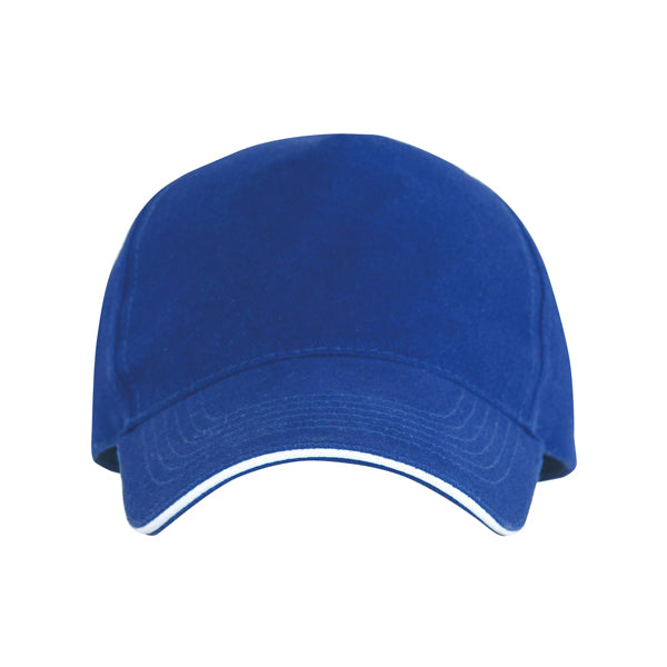 Eris - Gorra de 5 paneles 100% algodón, con sándwich a contraste - Royal
