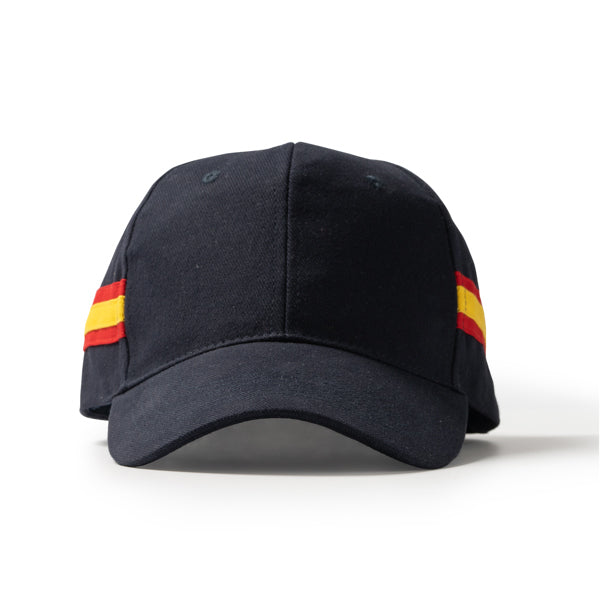 Iberis - Gorra de 6 paneles 100% algodón peinado con diseño de bandera nacional - Marino
