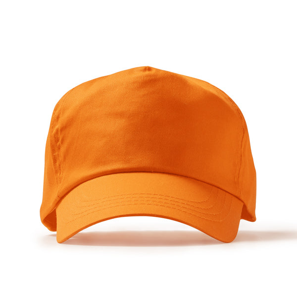 Freya - Gorra de 5 paneles 100% algodón - Naranja