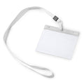 Pomel - Lanyard con mosquetón e identificador de PVC a juego - Blanco