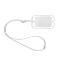 Dalvik - Lanyard de silicona con soporte para móvil y tarjetas - Blanco