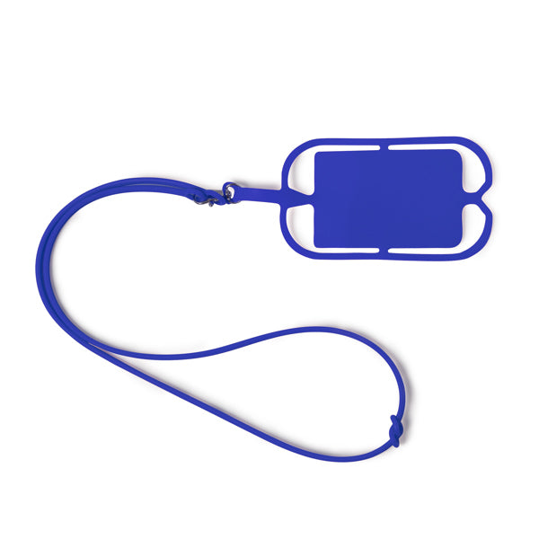 Dalvik - Lanyard de silicona con soporte para móvil y tarjetas - Royal
