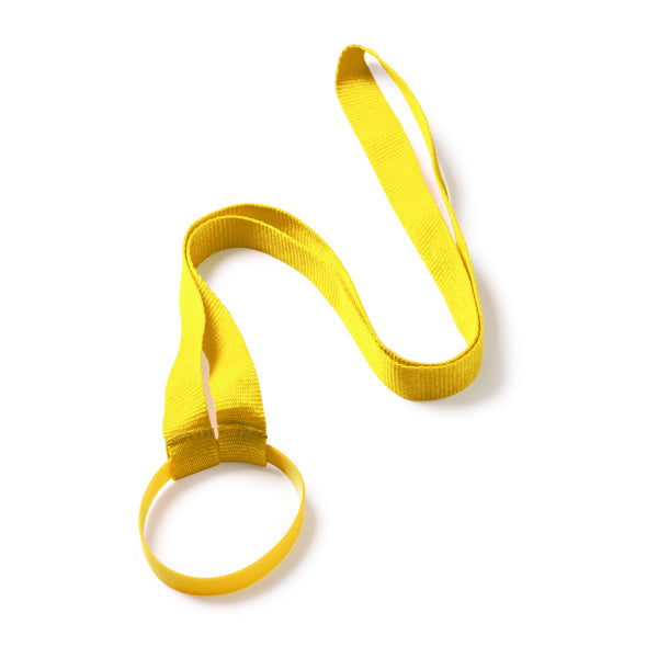 Aldaz - Lanyard portavasos con banda de silicona adaptable - Amarillo