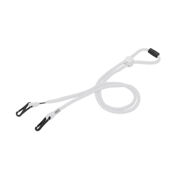 Holde - Lanyard portamascarillas de cordón y accesorio para ajuste craneal - Blanco