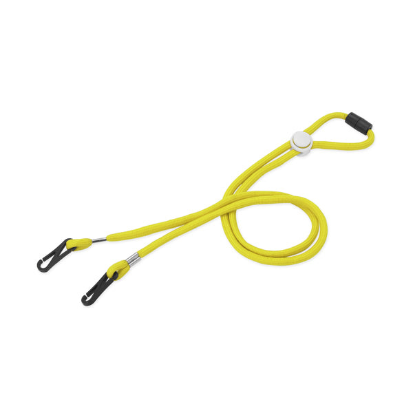 Holde - Lanyard portamascarillas de cordón y accesorio para ajuste craneal - Amarillo