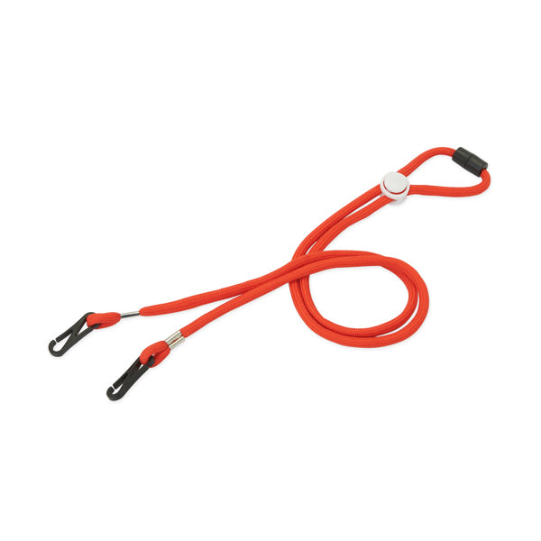 Holde - Lanyard portamascarillas de cordón y accesorio para ajuste craneal - Rojo
