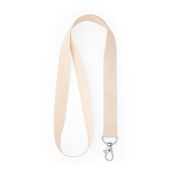Roomer - Lanyard de algodón con mosquetón - Crudo