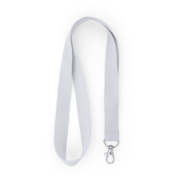 Host - Lanyard de poliéster con mosquetón - Blanco