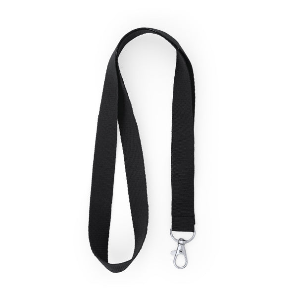 Host - Lanyard de poliéster con mosquetón - Negro