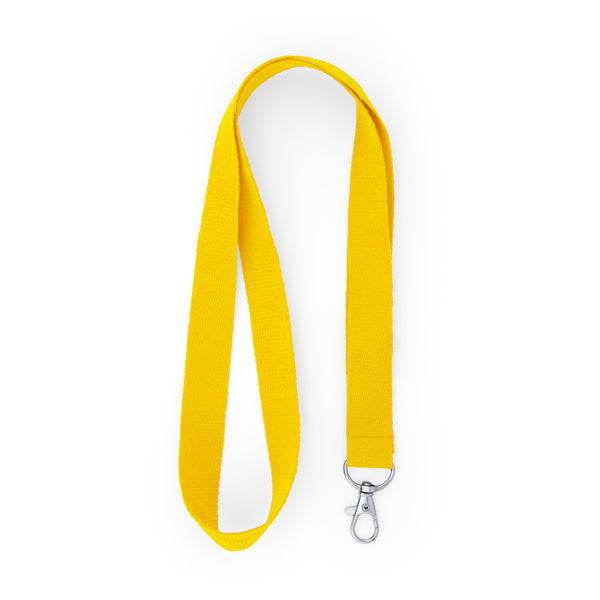 Host - Lanyard de poliéster con mosquetón - Amarillo