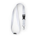 Guest - Lanyard de poliéster con mosquetón, hebilla y cierre de seguridad - Blanco