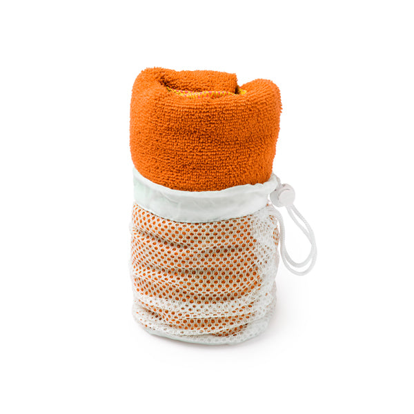 Kelsey - Toalla absorbente realizada en microfibra 185 g/m² - Naranja