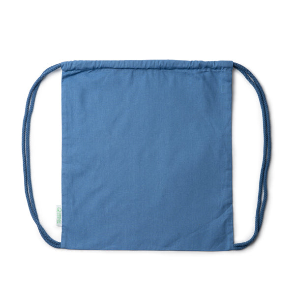 Brest - Mochila de cordones realizada 100% de algodón orgánico de 140 g/m² - Azul Riviera