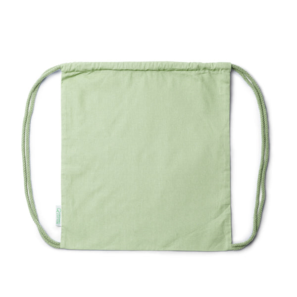Brest - Mochila de cordones realizada 100% de algodón orgánico de 140 g/m² - Verde Mist