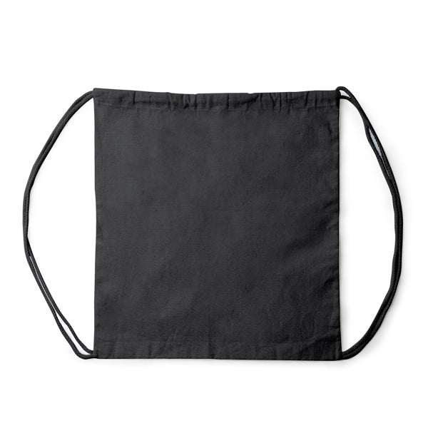Naska - Mochila de cordones realizada en tela de cáñamo 200 g/m² - Negro