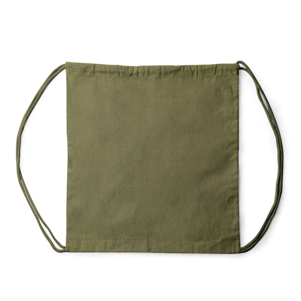 Naska - Mochila de cordones realizada en tela de cáñamo 200 g/m² - Verde Aventura
