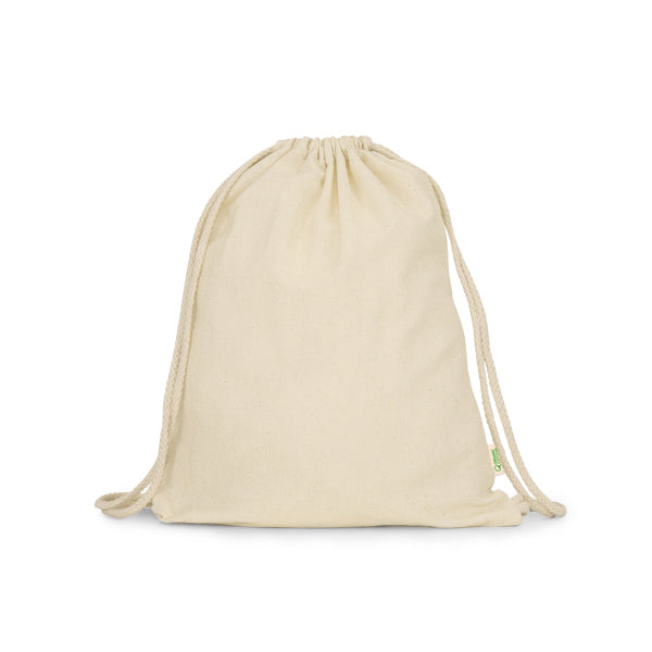 Muna - Mochila de cordones 100% de algodón orgánico - Crudo