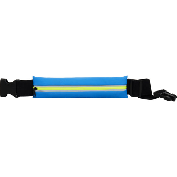 Marathon - Cinturón deportivo multiusos de tejido elástico impermeable - Royal/Amarillo Fluor