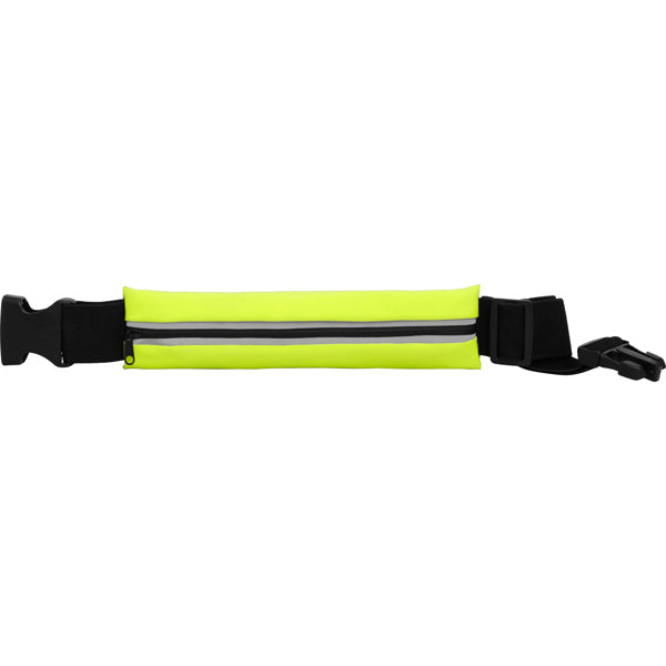 Marathon - Cinturón deportivo multiusos de tejido elástico impermeable - Amarillo Fluor/ Negro