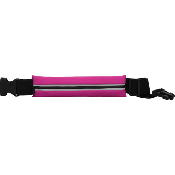 Marathon - Cinturón deportivo multiusos de tejido elástico impermeable - Roseton/Negro