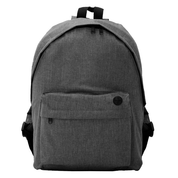 Teros - Mochila clásica de poliéster 300D con acabado jaspeado - Negro Vigore