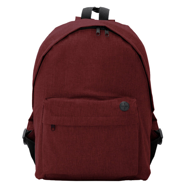 Teros - Mochila clásica de poliéster 300D con acabado jaspeado - Granate Vigore