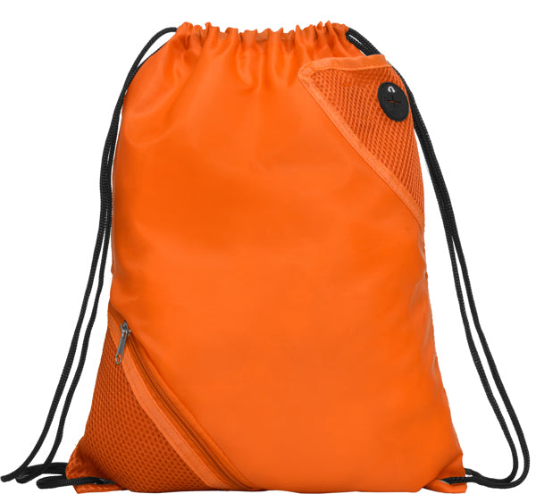 Cuanca - Mochila multiusos con cordones de ajuste y ojales metálicos - Naranja